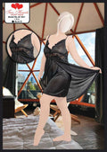 1 pcs Imported Satin Lace Nightwear for Women – Luxury Sleepwear Dress | Model JE 105