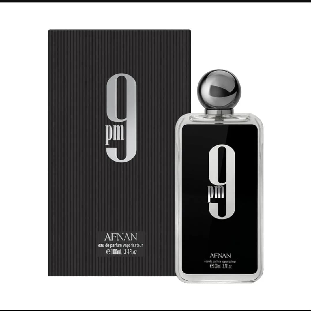 9 PM Afnan Perfume 100ml Unisex Alcohol-Free Black