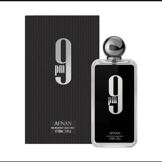 9 PM Afnan Perfume 100ml Unisex Alcohol-Free Black