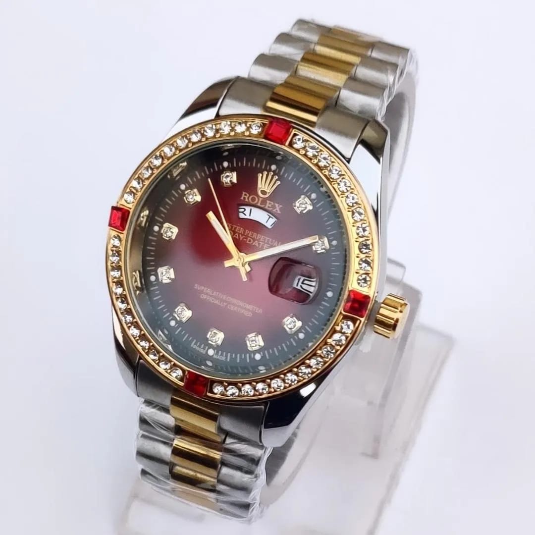 Rolex Men's Classic Stones Stainless Steel Wrist Watch